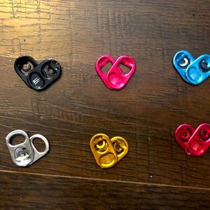 MONSTER HEART TAGS!! 1 gold, 2 silver, 3 blue, 10 pink , 18 black